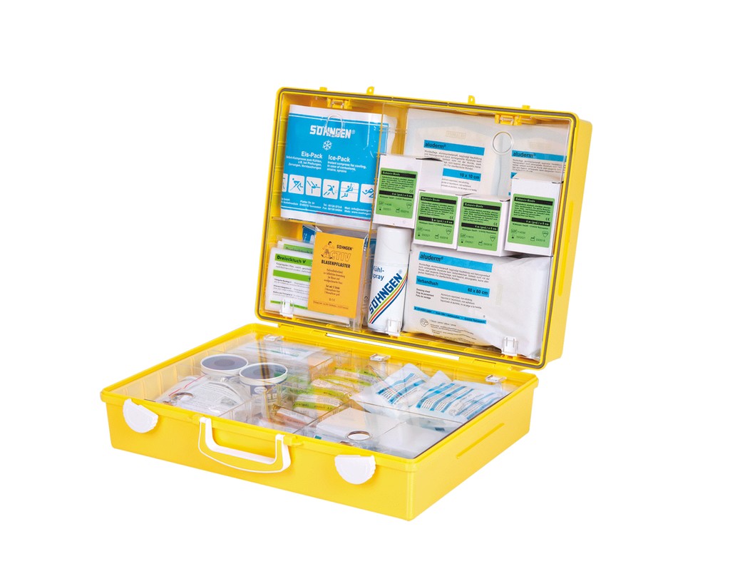 Mallette de premiers secours MULTISPORT MT-CD jaune, remplie, 400 x 300 x 150 mm 2.webp