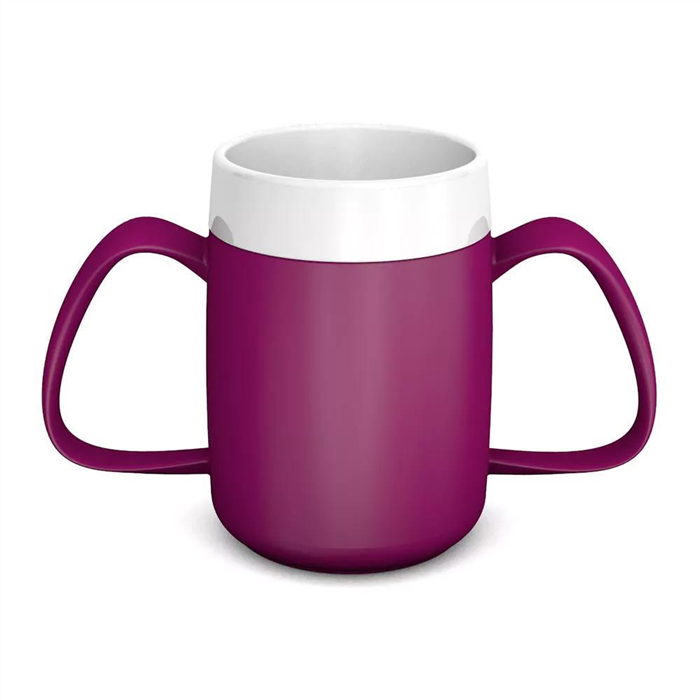 [AD153006] GOBELET ISOLANT Ornamin - 2 ANSES - ÉVASÉ - CASSIS