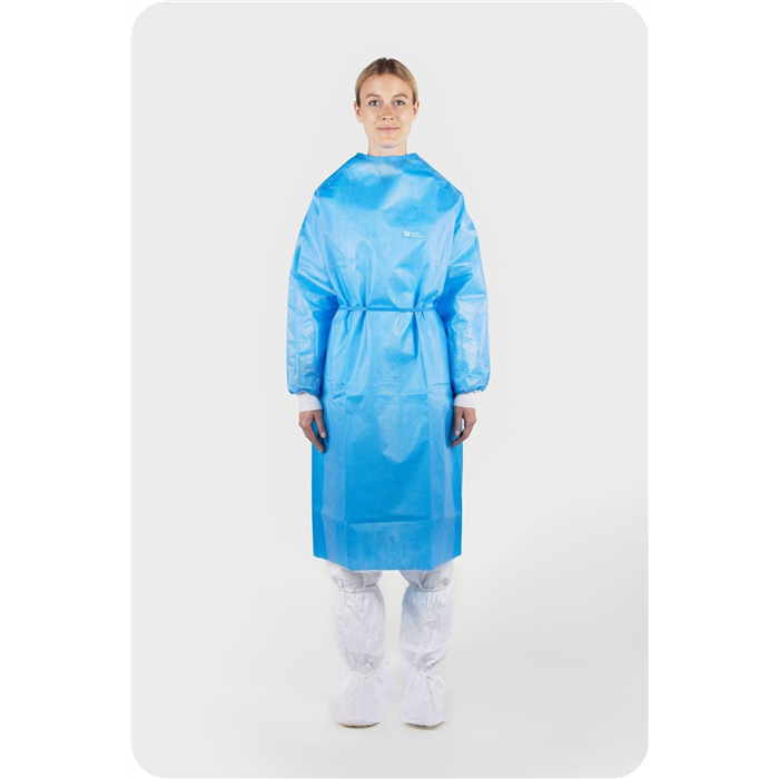 [100072] Blouse de protection cleo® saphir avec poignet tricoté, taille XL, non stérile, 10 pcs