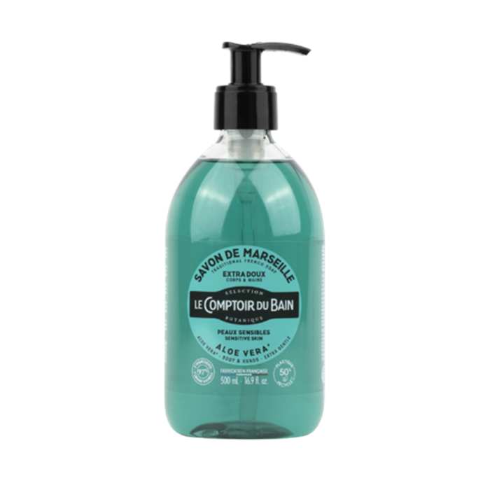[3235-009] Savon Liquide de Marseille à l’Aloe Vera, peau sensible, 500 ml