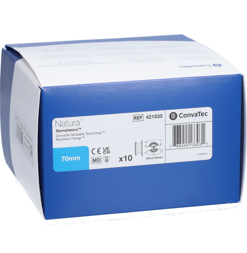 NATURA STOMAHESIVE POCHE 100 MM, TRANSPARENTE, PACK DE 10 PIÈCES