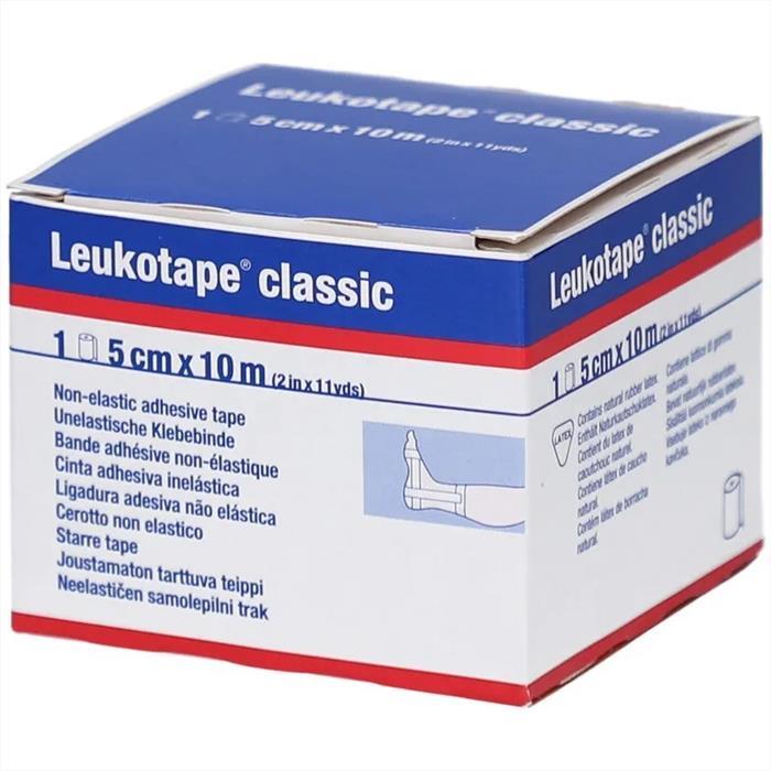 [170300] Leukotape classic, ruban adhésif rigide de 5 cm x 10 m, 1 pièce