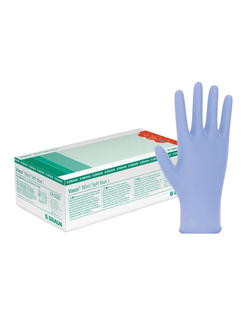 [9201131] Vasco Nitril Soft Blue L, Gants d'examen non poudré, 200 pièce, 
non stérile