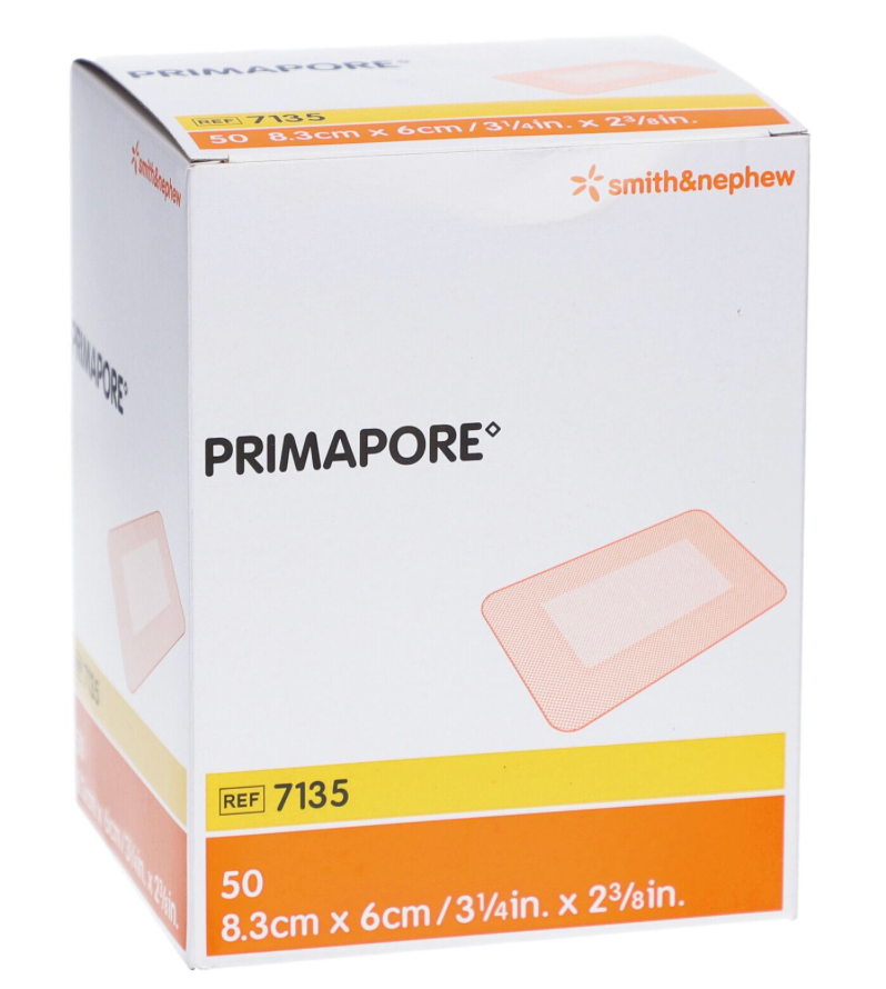 [7135 BDSN] Pansement PRIMAPORE 8,3 x 6 cm, 50 pcs, compresse 6 x 3,5 cm