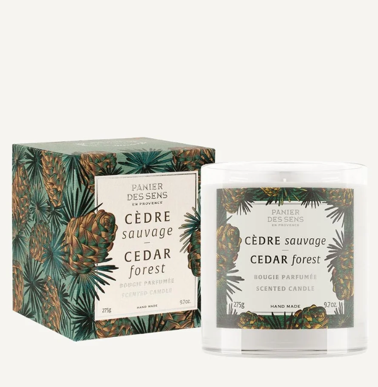 [AMB30047] Bougie parfumée cire végétale parfum Cèdre Sauvage 275 g