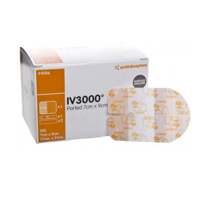 [4006-113] Op-site IV 3000 7 x 9 cm, 100 pcs, pansements pour cathéter