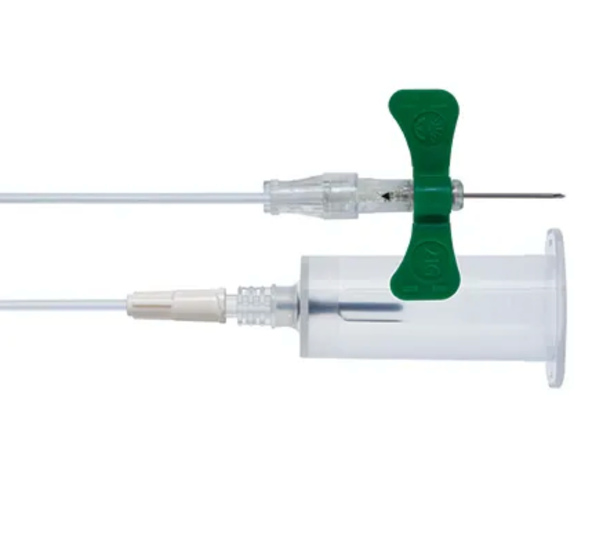 Support Venovac avec capuchon de sécurité, stérile, 25 pcs, 21G, d.0,8 mm, l.38 mm, vert