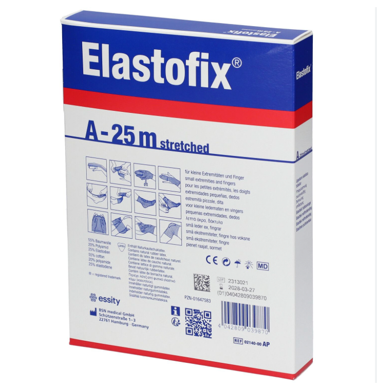 [214000] ELASTOFIX A doigt, filet tubulaire de fixation, 25 m étiré