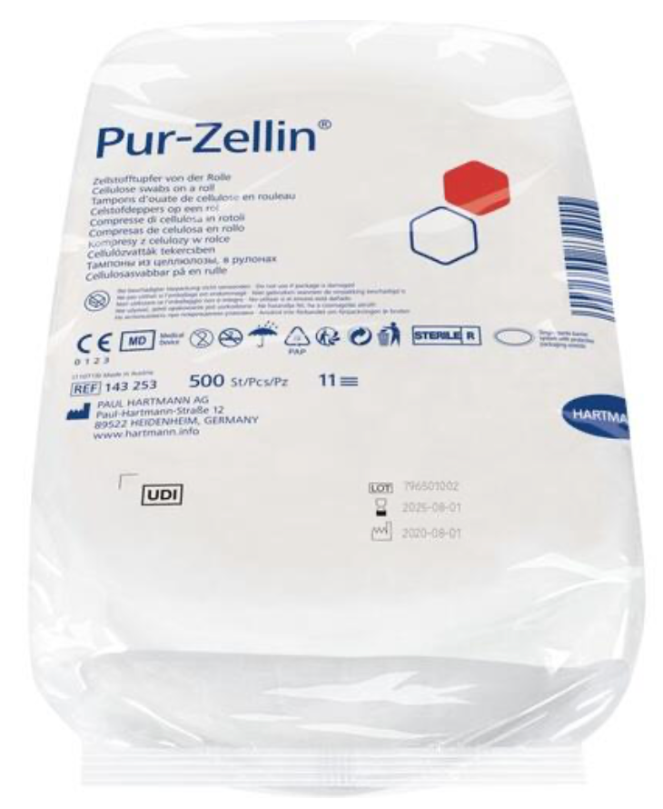 [H2 1432330] Pur Zellin, 4 x 5 cm, germes réduits, 500 pcs