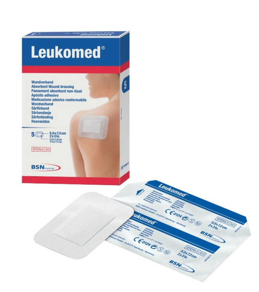 [7238000] Leukomed Hospital 7,2 x 5 cm, stérile emballé individuellement, 50 pcs, sans latex, respirant