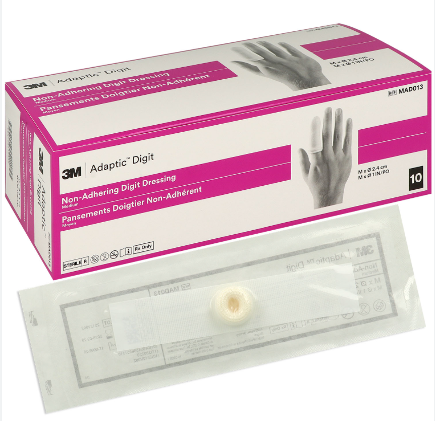 Adaptic Digit Nicht-haftender Fingerverband, Größe M, 2,4 cm, 10 St.