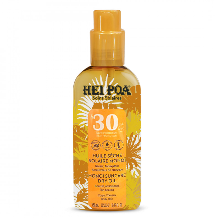 [4636-155] Hei Poa huille seche solaire, spf 30, 150 ml