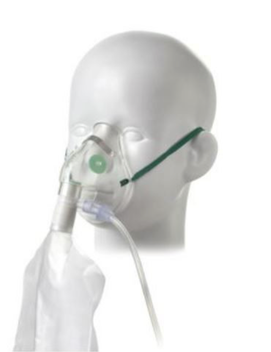 Masque oxygène haute concentration pédiatrique avec tuyau, 2.1m