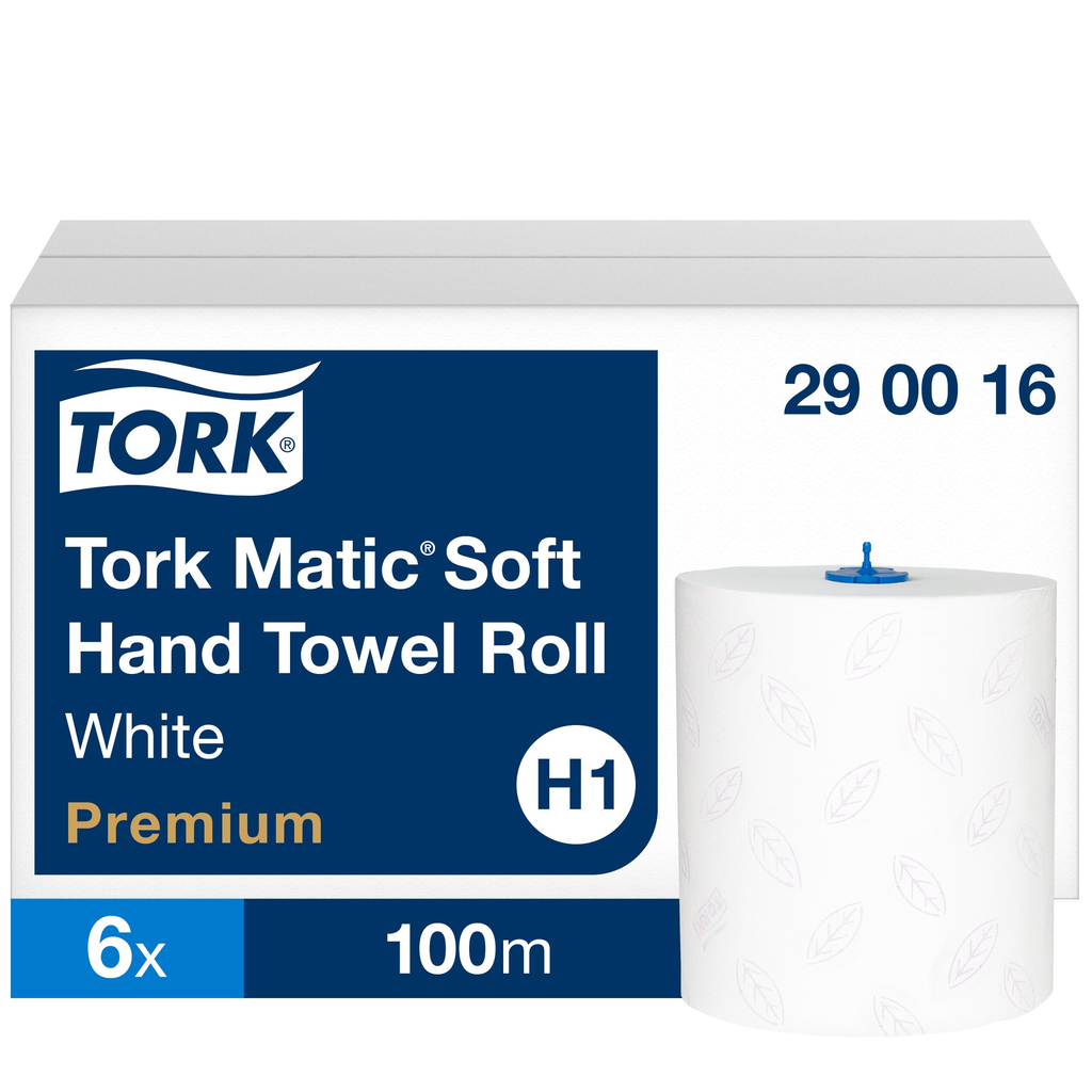 [290016-20] Essuie-mains en rouleau Tork Matic Soft, 21 cm x 100 m, 2 plis, 408 coupons, bleu *E*