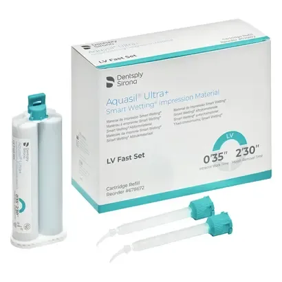 Aquasil® Ultra+ - Pack de recharge 4 x 50 ml double cartouche LV Fast Set, accessoires