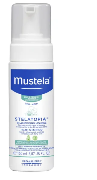 Mustela PA Stelatopia Shampoo mousse, 150ml