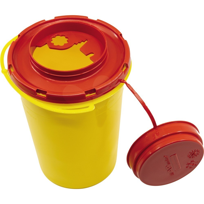 [L-09302] CP Boîte d'élimination des aiguilles, 2 l, avec anse, inodore, anti-fuite