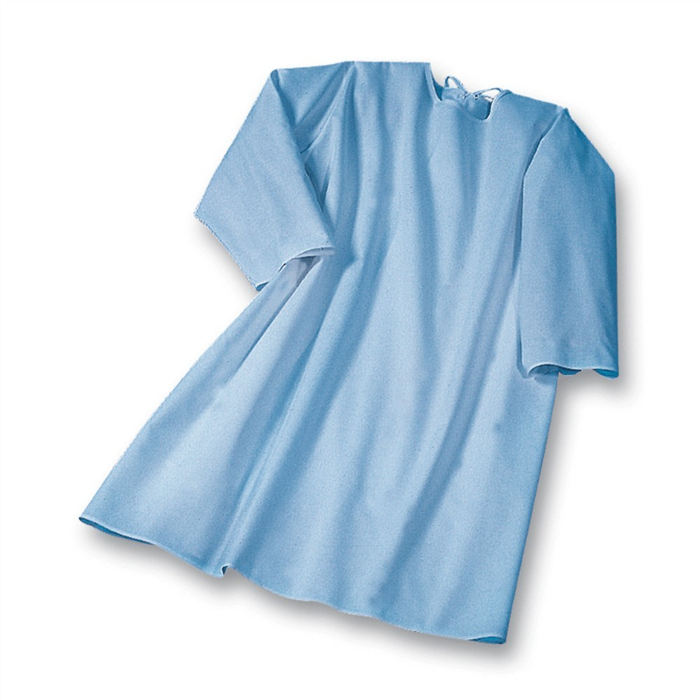 [700346] Chemise de soins bw, à nouer, manches longues, taille S/M, couleur : bleu clair