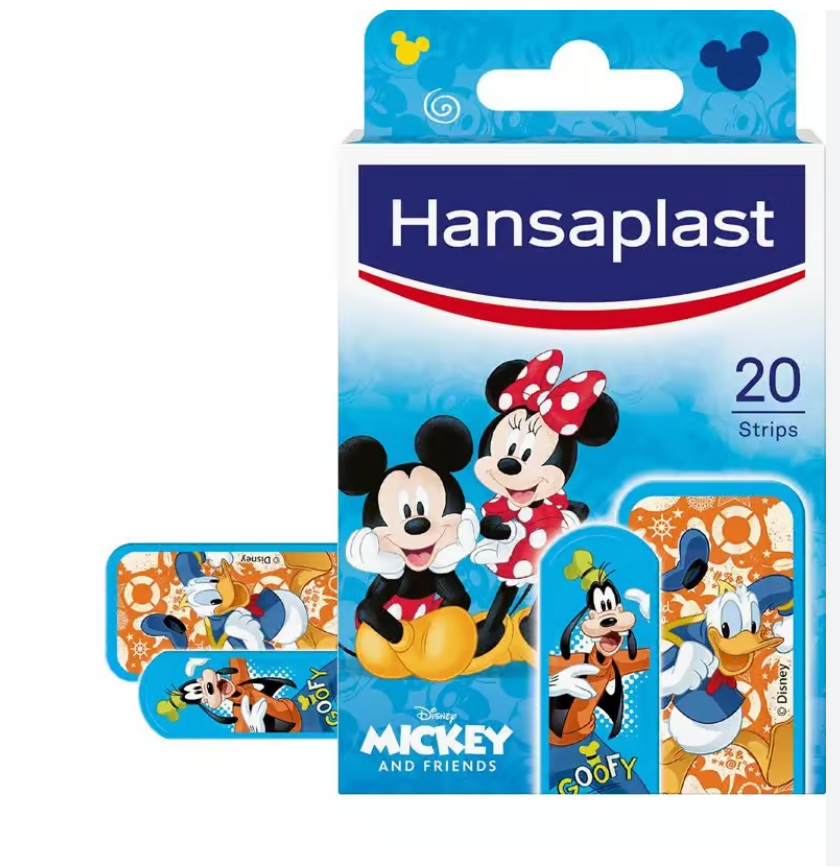 JUNIOR STRIPS MICKY MAUS, 20 pansements