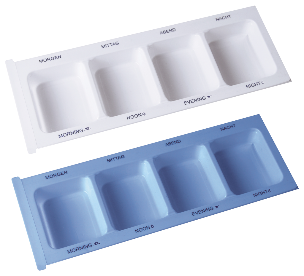 Medimex distributeur de médicaments XL, blanc, matin-midi-soir-nuit