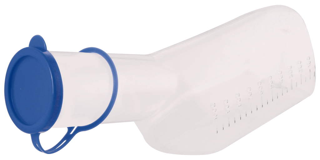 [8M50105150 SP] Medimex urinal pour hommes en polypropylène (PP), blanc laiteux, 1000 ml