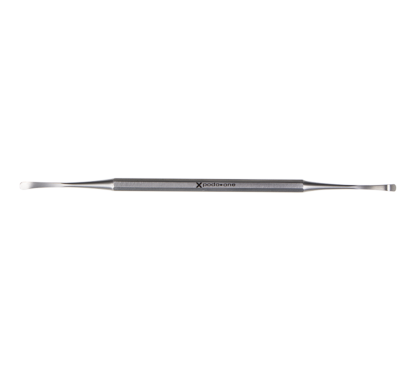 [X632 BERC] Spatule double PODO ONE STAINLESS, 150 mm, côté rond/coudé
