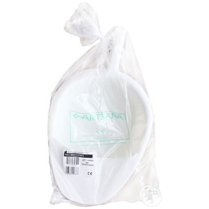 [1051-853-AC000460] Bassin de lit plastique, forme pantoufle, avec poignée, sans couvercle
