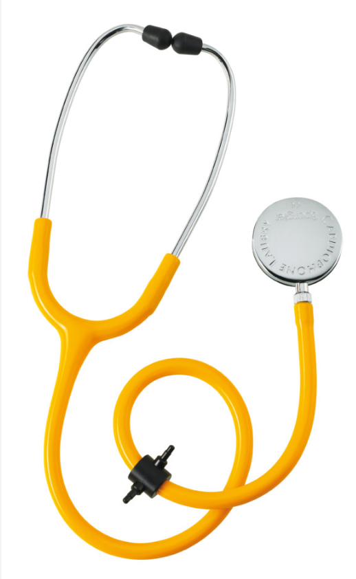 [G5 00812] stéthoscope plat d’infirmière, couleur jaune, avec membrane plate