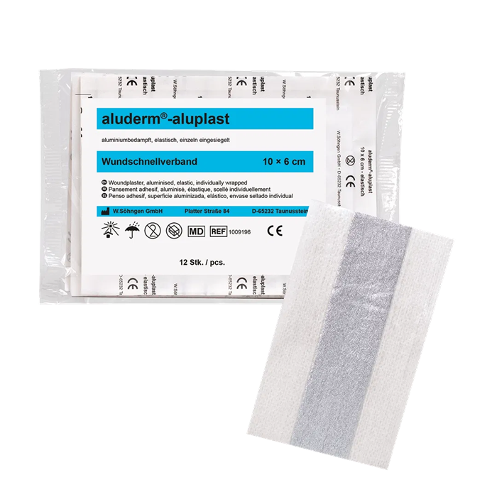 [1009196] Aluderm Aluplast set élastique pour trousse de secours 10 x 6 cm