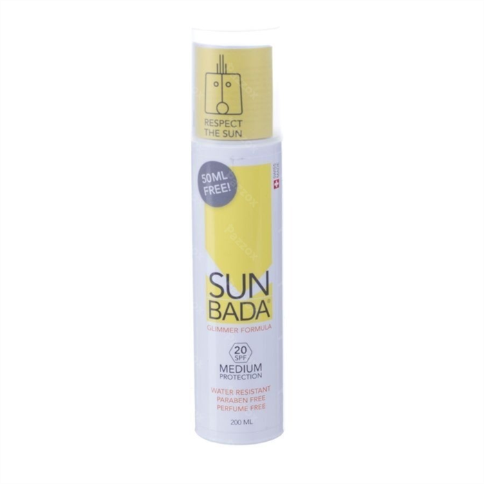 Sunbada Moyenne Protection SPF 20, Effet Glimmer, 200 ml
