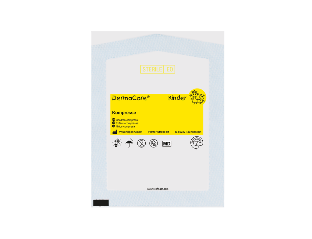 [1050104] DERMACARE compresse enfant stérile, 6 x 6 cm, emballée individuellement
