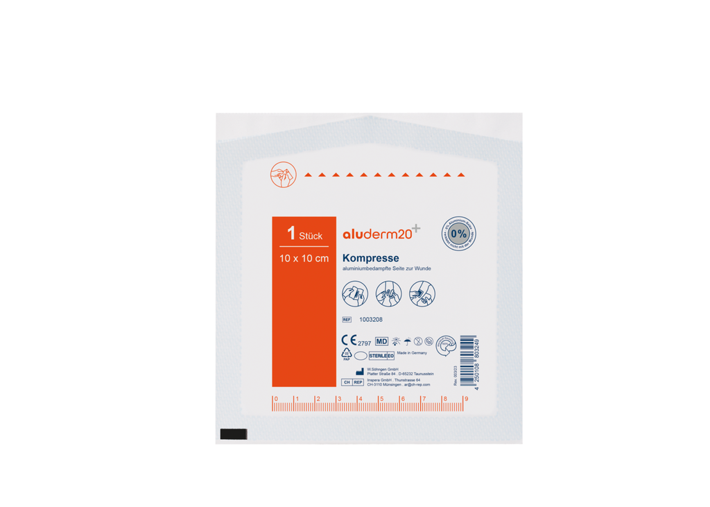 [1003208] ALUDERM compresse 10 x 10 cm, 1 pièce