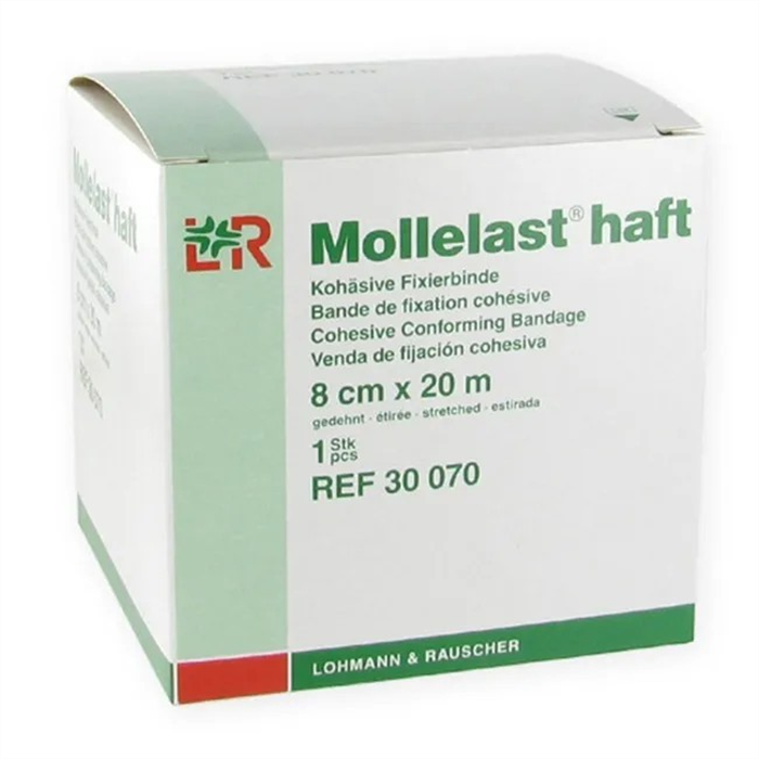 [30070] Bande cohésive Mollelast haft, 8 cm x 20 m