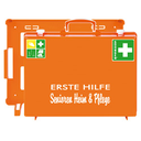 Mallette premiers secours maison de retraite et soins MT-CD orange remplie