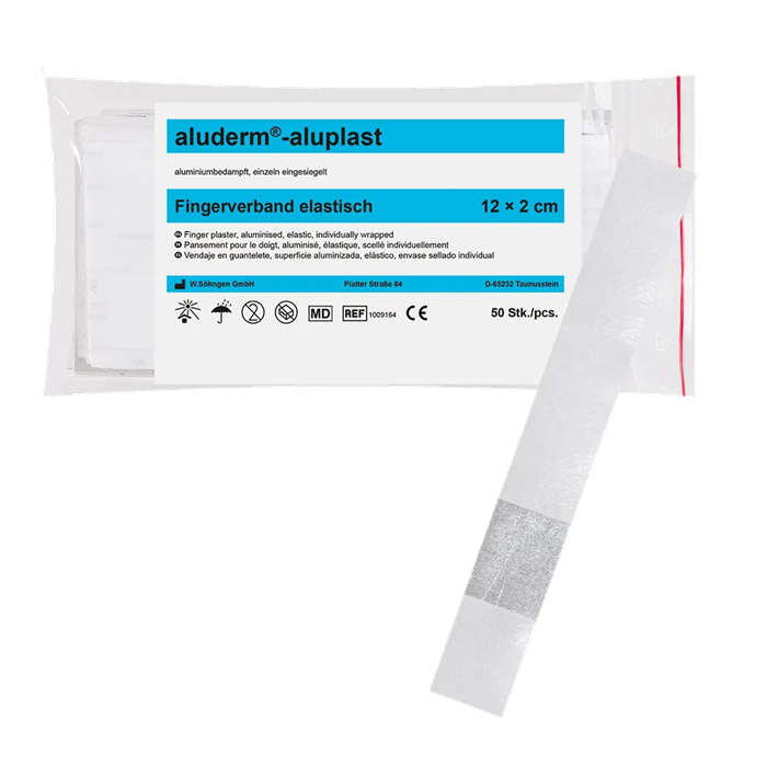 Aluderm Aluplast pansement élastique pour doigt 12 x 2 cm, paquet de 50 pièces