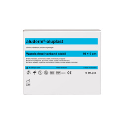 ALUDERM-ALUPLAST pansement robuste 1 m x 6 cm en 10 sections