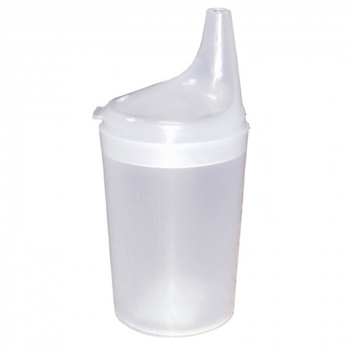 [L-09194] Gobelet à bec PP partie supérieure,transparent, laiteux, 8x4 mm pour 250 ml