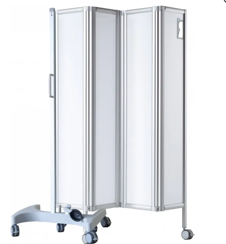 Paravent médical ROPIMEX 4 parties blanc