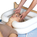 Bassin de lavage des cheveux, 2 anneaux gonflables avec découpe pour la nuque