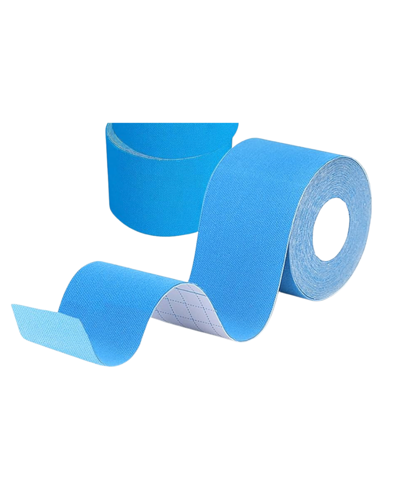 Tape kinésiologique, 5,5 m × 5 cm, bleu