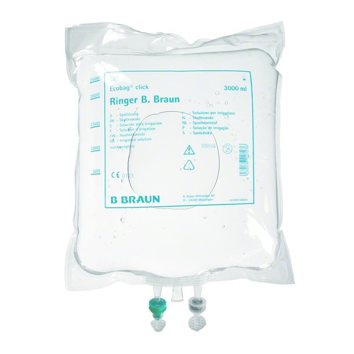 [FREU944] RINGER B.BRAUN, 3000 ml, Ecobag click, solution d’irrigation