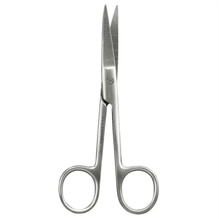 Ciseaux chirurgicaux, courbés, 14 cm, inoxydables, pointus/pointus