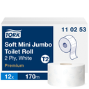 Papier toilette Tork Soft Mini Jumbo, rouleau 170 m x 10 cm, 2 plis, 1214 feuilles