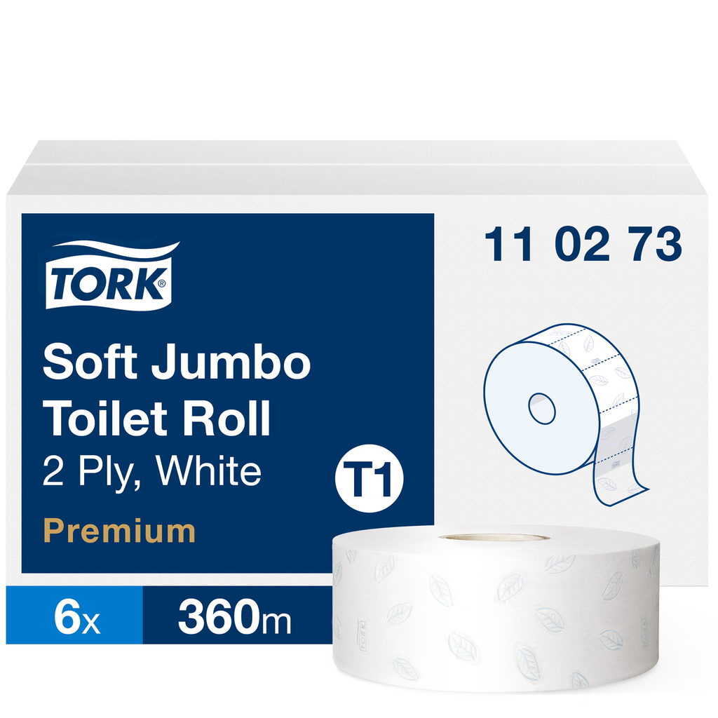 [110273] Papier toilette Tork Soft Jumbo, 360 m x 10 cm, 2 plis, 1800 feuilles