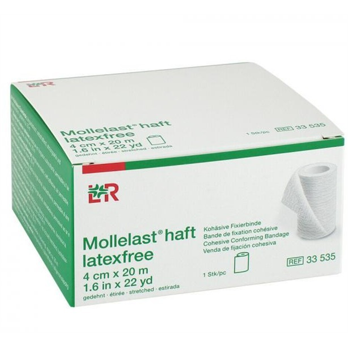 Bande de fixation cohésive Mollelast haft, 4 cm x 20 m