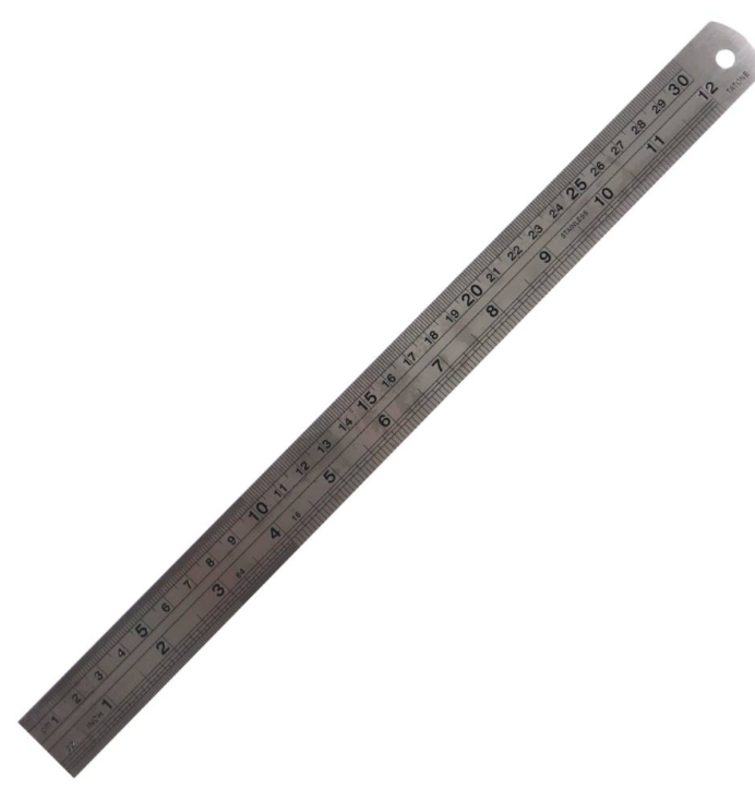 REGLE ACIER MILLIMETRES ET POUCES 300MM
