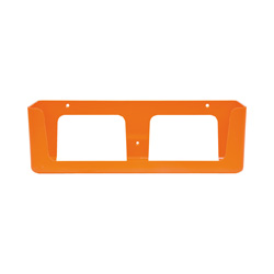 Support mural plastique orange pour trousse de secours voiture