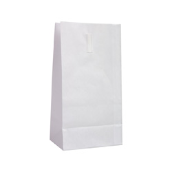 Sac à vomi en papier kraft, 23x12x8 cm, autoportant, doublure PE, fermeture rapide