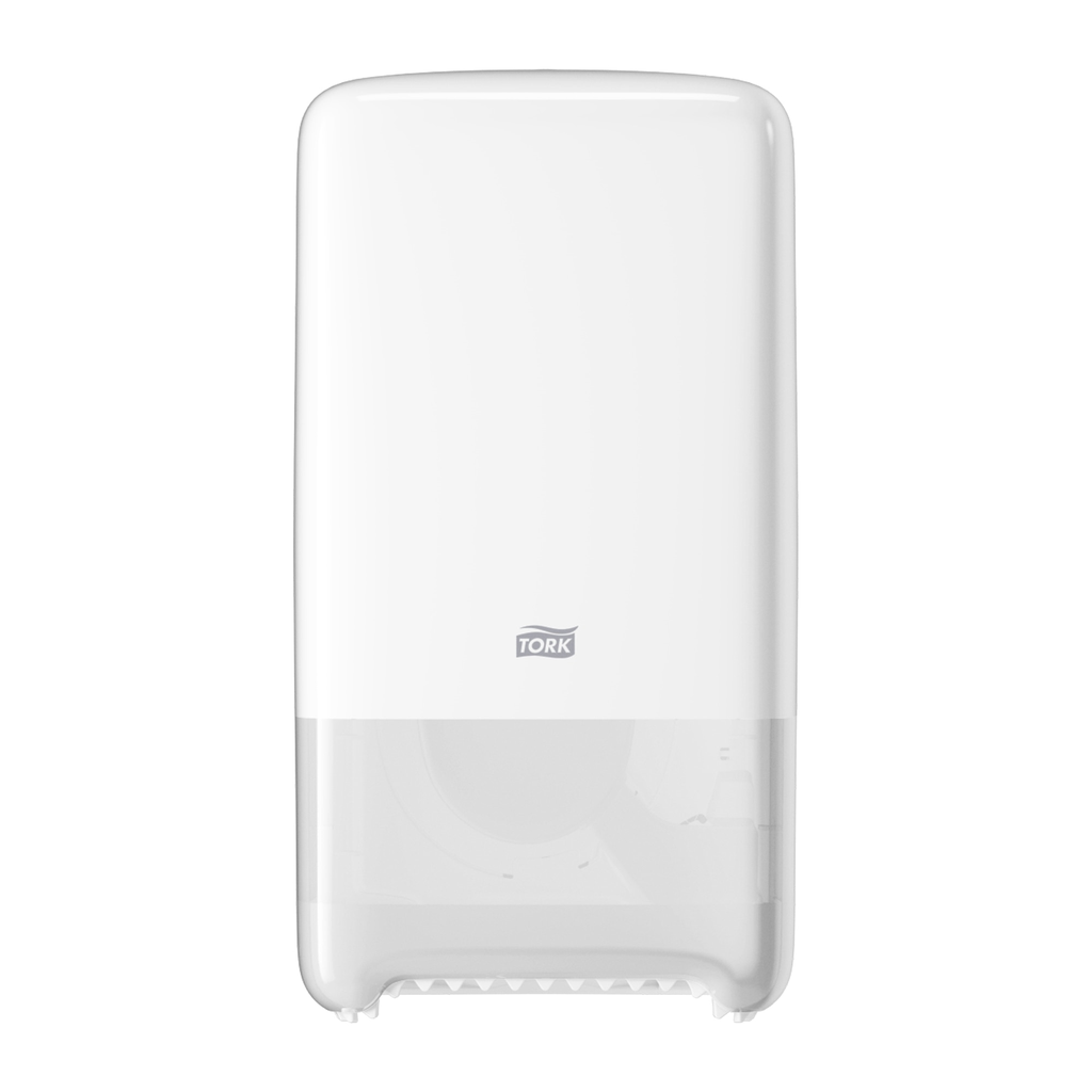 [557500] Tork Distributeur papier toilette rouleau Twin 34 x 18 x 14 cm, blanc, Mid-size