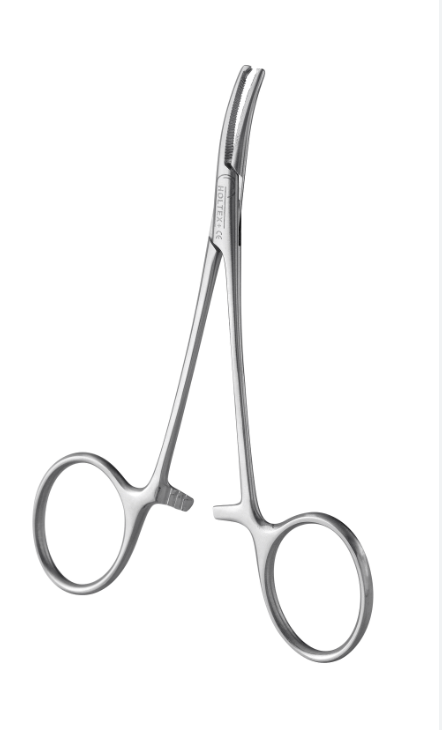 Pincette courbée, 13 cm, acier inoxydable